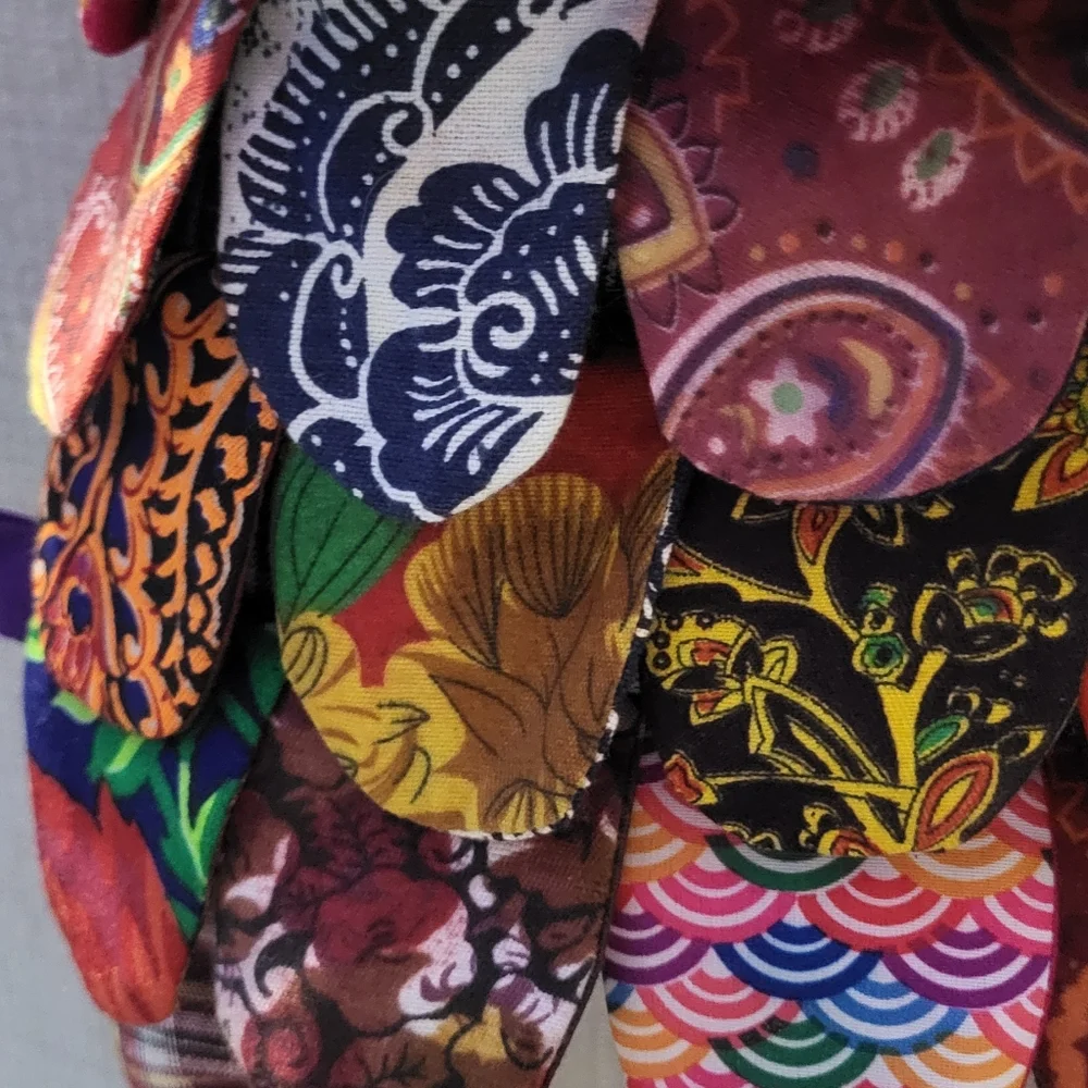 Patchwork Owl Drawstring Backpack - Picture 6 of 12